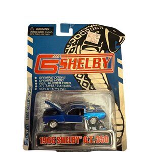 1966 Shelby GT 350 Die-Cast Model Car With Opening Doors & Hood Real Rubber Tire